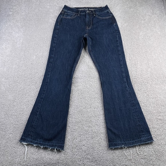 American Eagle Outfitters Denim - American Eagle Jeans Womens 0 Regular Blue 90s Flare High‎ Rise Stretch Denim